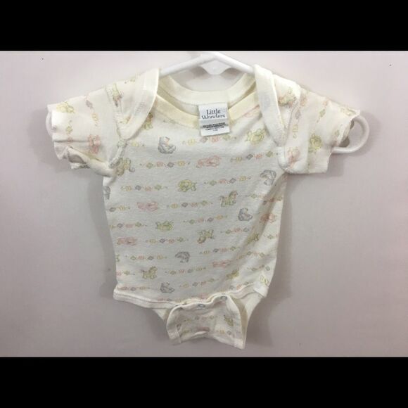 Little Wonders Onesie 0-3 months short sleeve NWOT - Picture 1 of 4